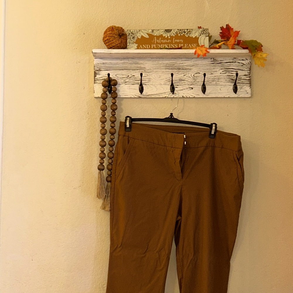 Worthington brand.  Womens miss size 18 casual work pants Brown #smokefreehome